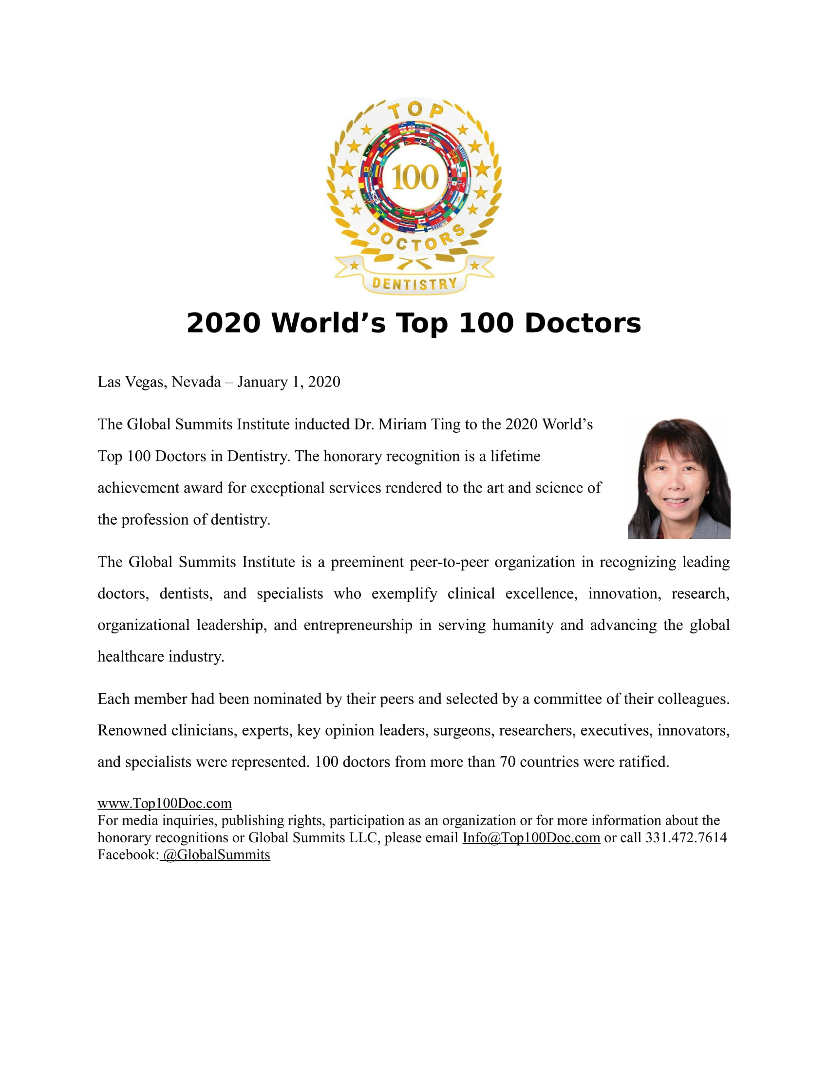 2020 World's Top 100 Doctors